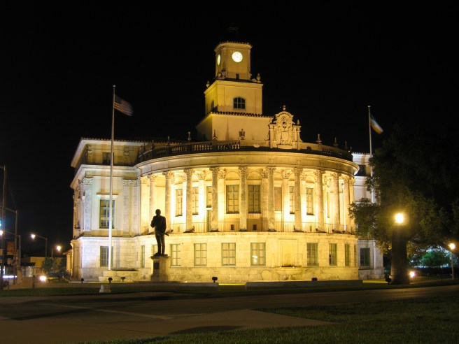 Coral Gables City Hall at night